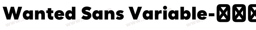 Wanted Sans Variable字体转换 Wanted Sans Variable字体转换